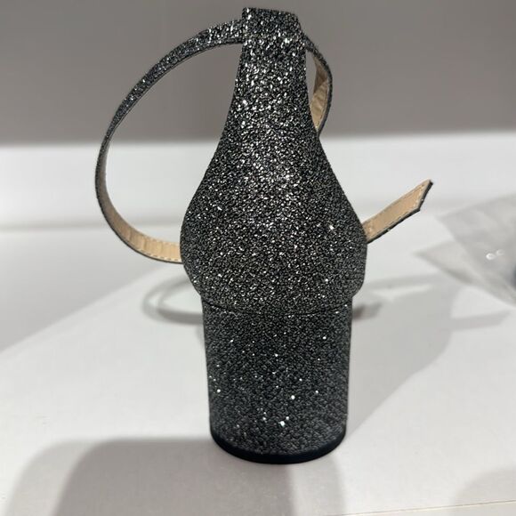 Pelle Moda Glitter Black Heels - Picture 4 of 6
